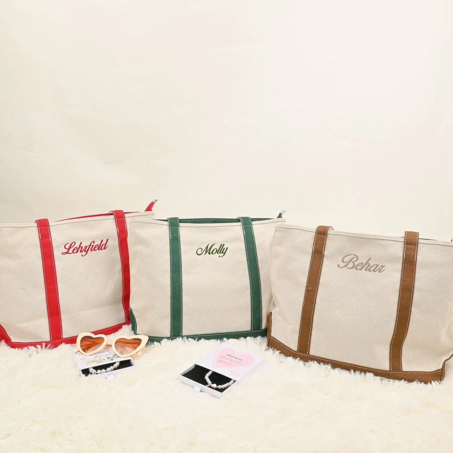 Custom Boat Tote Bag, Canvas Tote Bag, Custom Text Tote, Gift for Her, Bachelorette Gift, School Bag, Embroidery, Personalized Gift