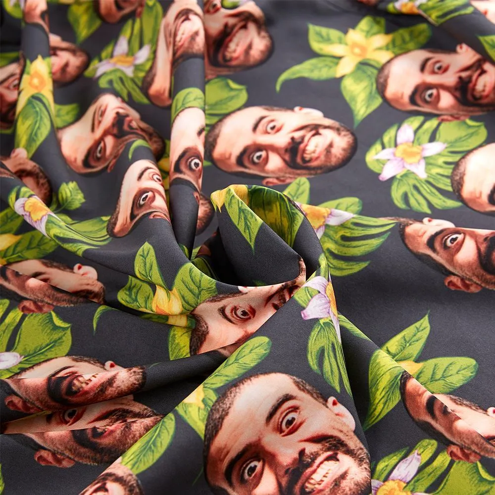 Custom Hawaiian Shirt Coconut Trees Shirt with Face on It All Over Print