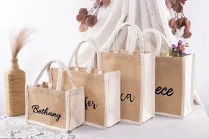 Custom Printed Jute Bags White border bag