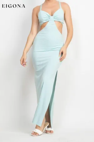 Cutouts Side Slit Maxi Elegantly Casual Dress