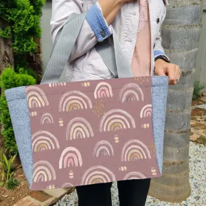 Delicate Rainbows - Recycled Felt Teacher Bag