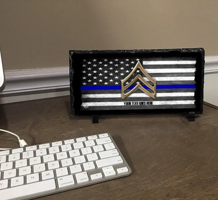 Deputy's Prayer Slate Rock Desktop Easel