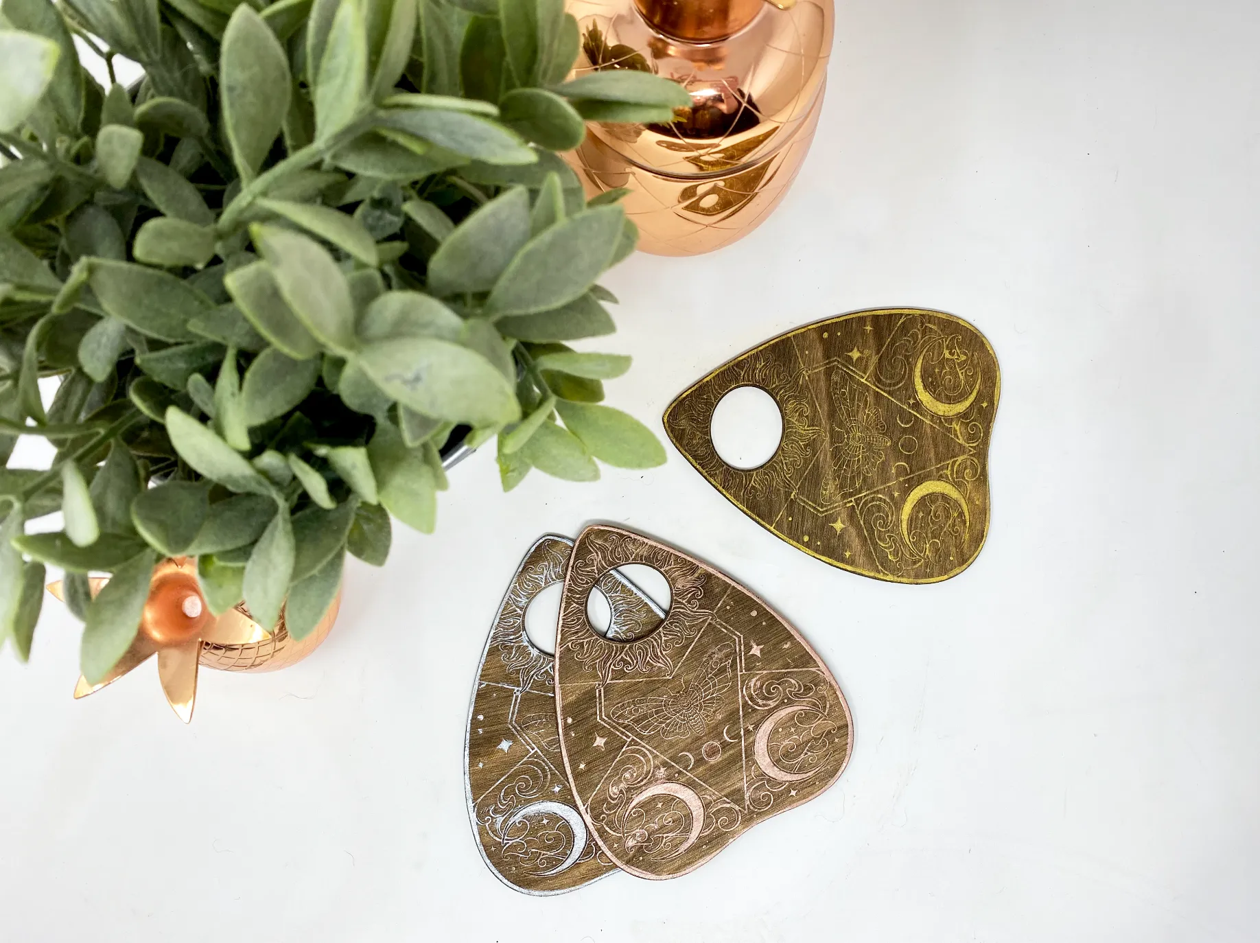 Distressed Planchette Coasters