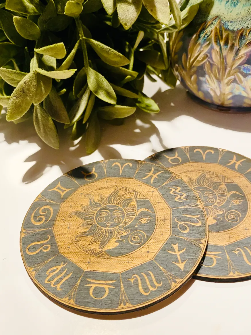 Distressed Zodiac Coasters