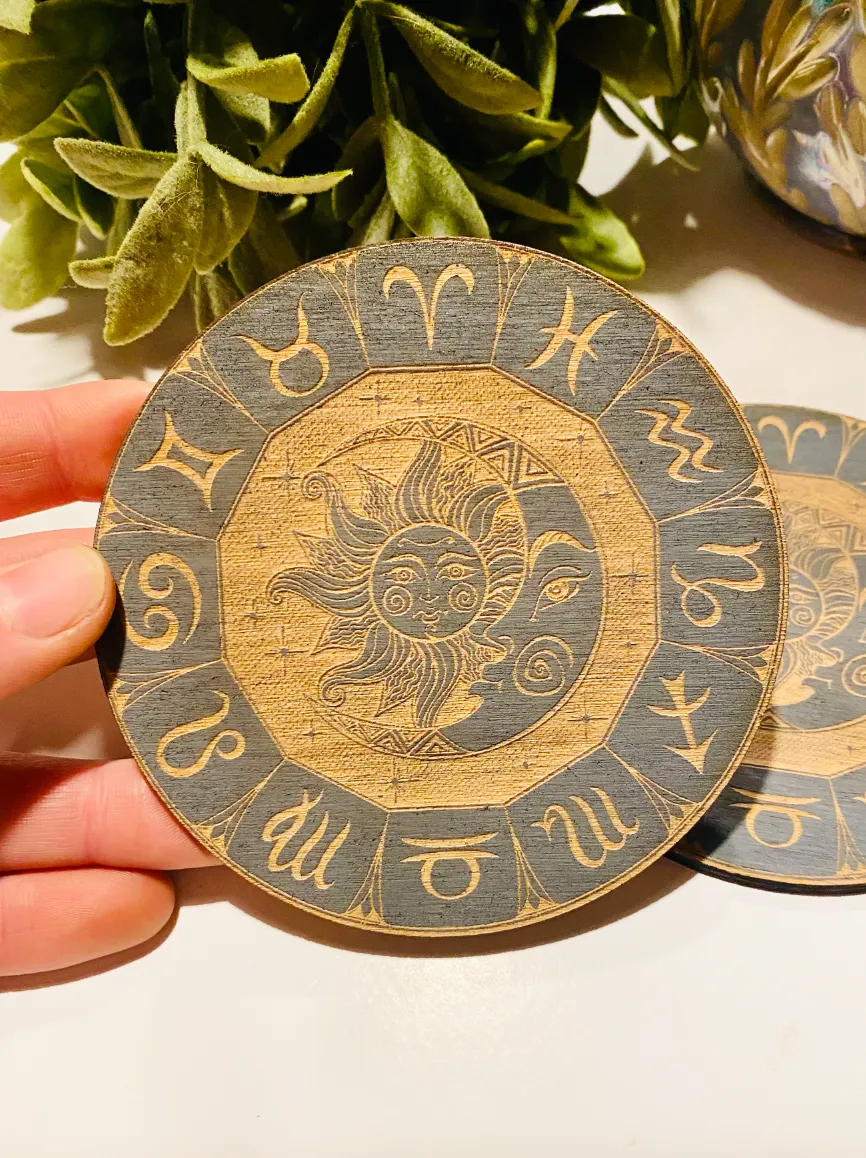 Distressed Zodiac Coasters