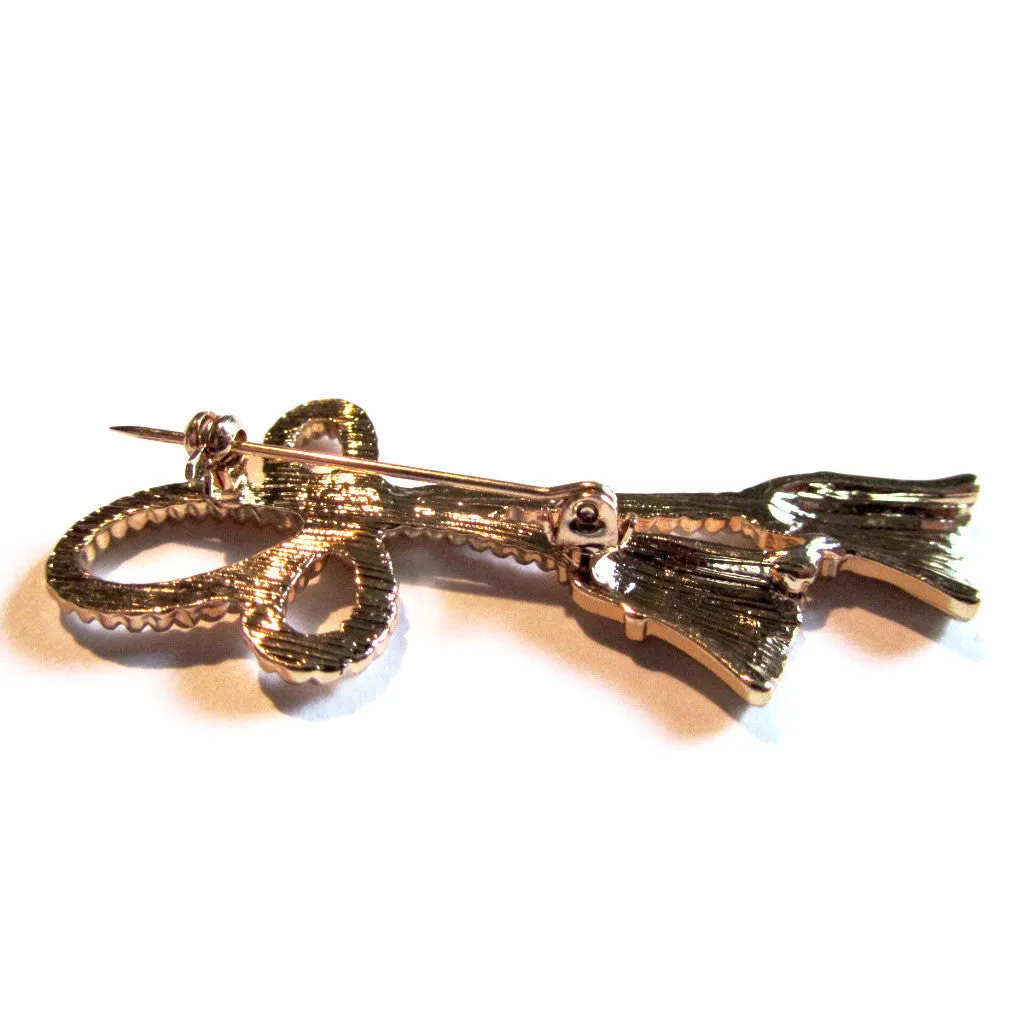 Elegantly Cool Looped Faux Twisted Braid Tassel Brooch
