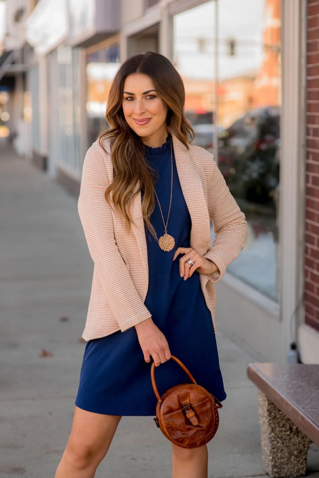 Elegantly Micro Striped Blazer