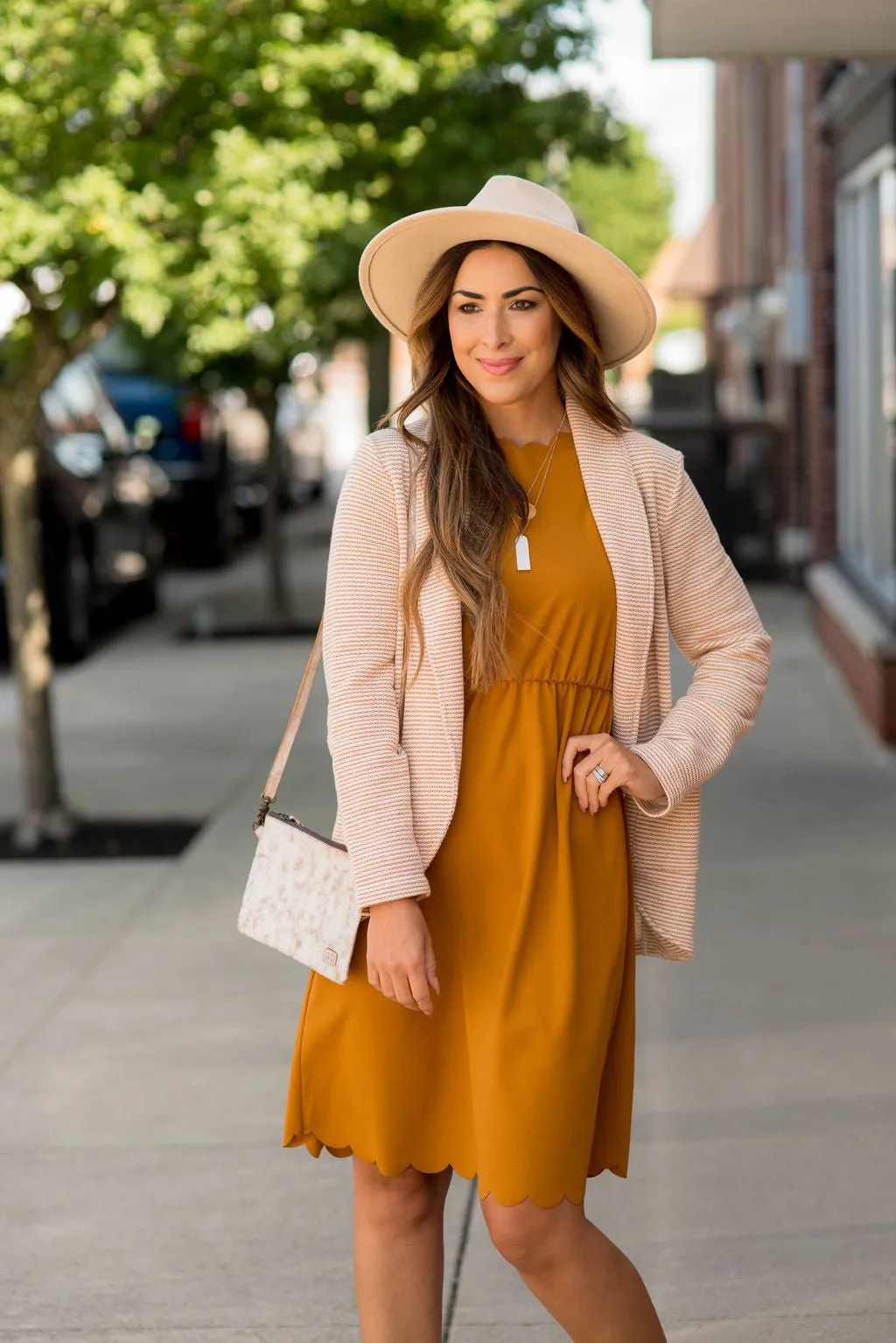 Elegantly Micro Striped Blazer