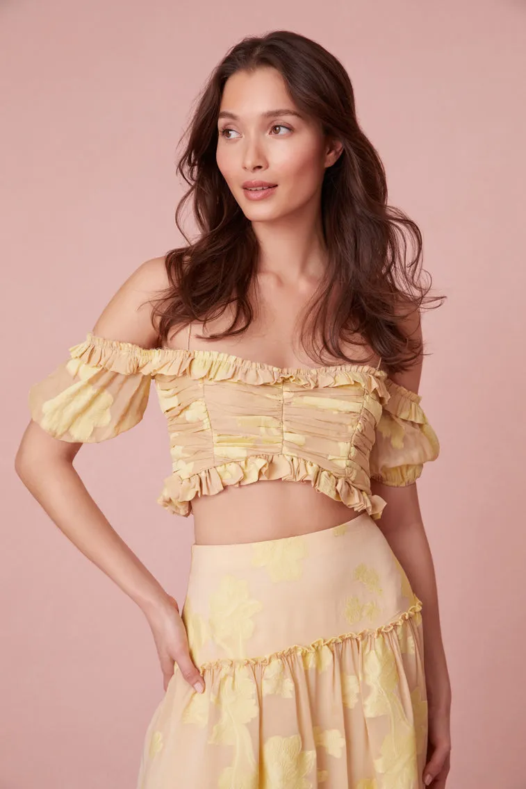 Emalin Cropped Off-Shoulder Top