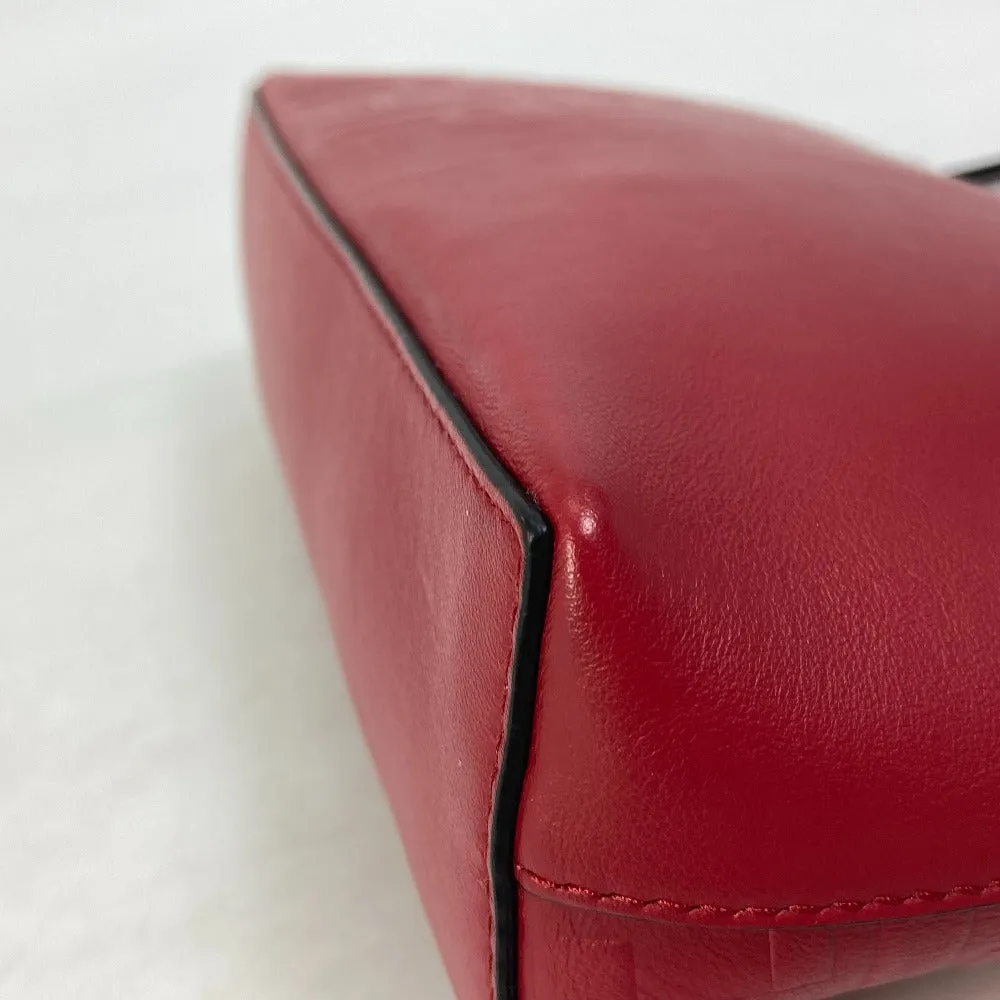 FENDI Clutch bag 7N0106 leather Red Zucca mens Used