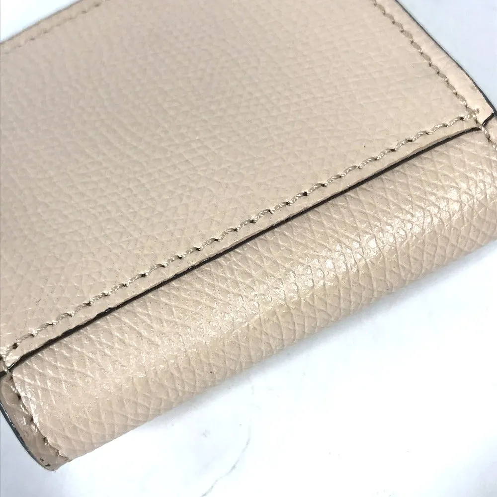FENDI Coin case 8M0459 leather beige F's Women Used
