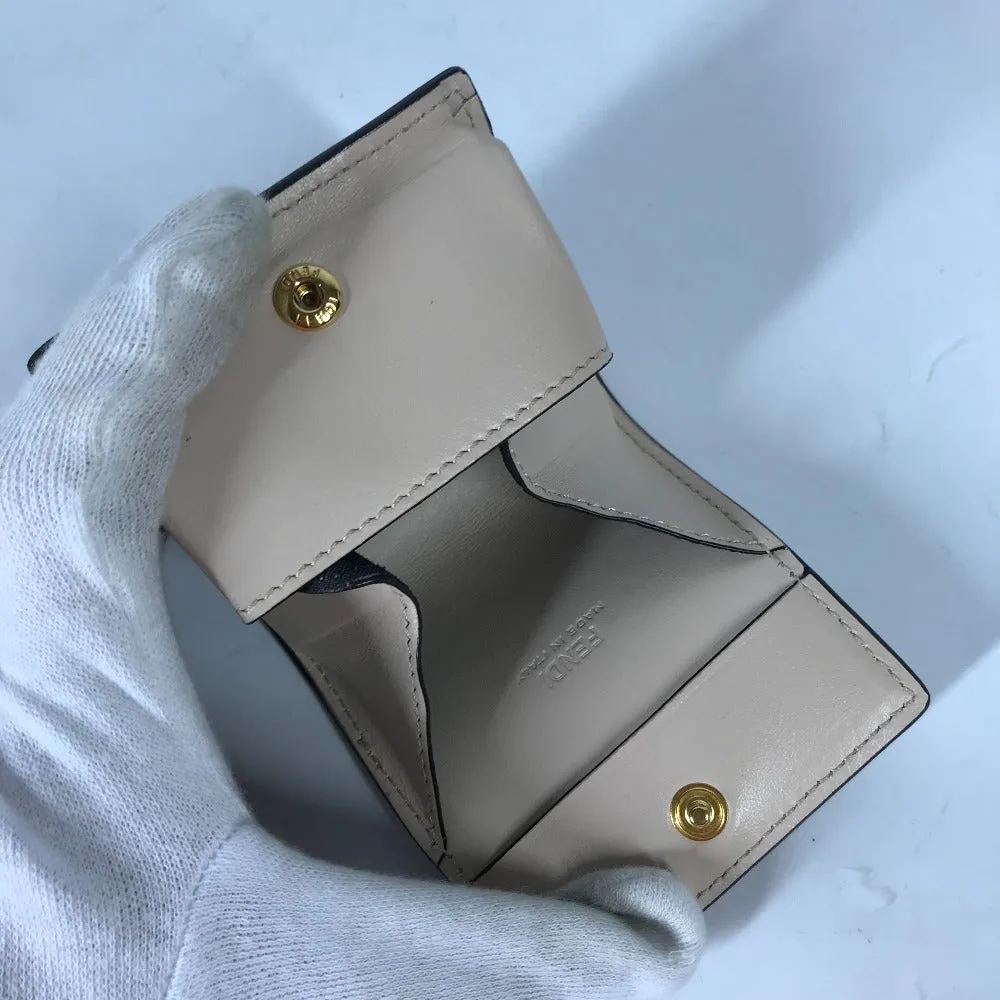 FENDI Coin case 8M0459 leather beige F's Women Used