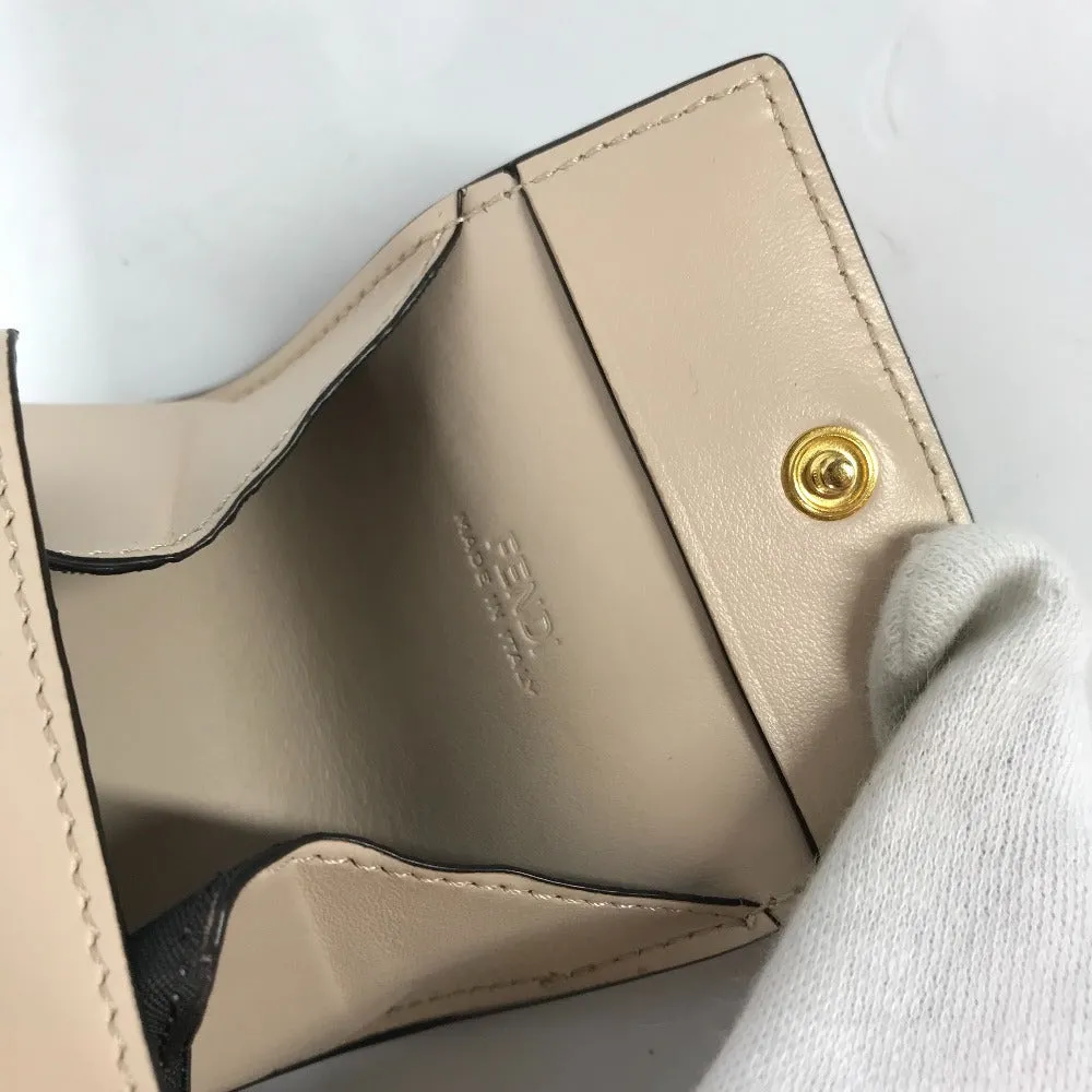 FENDI Coin case 8M0459 leather beige F's Women Used
