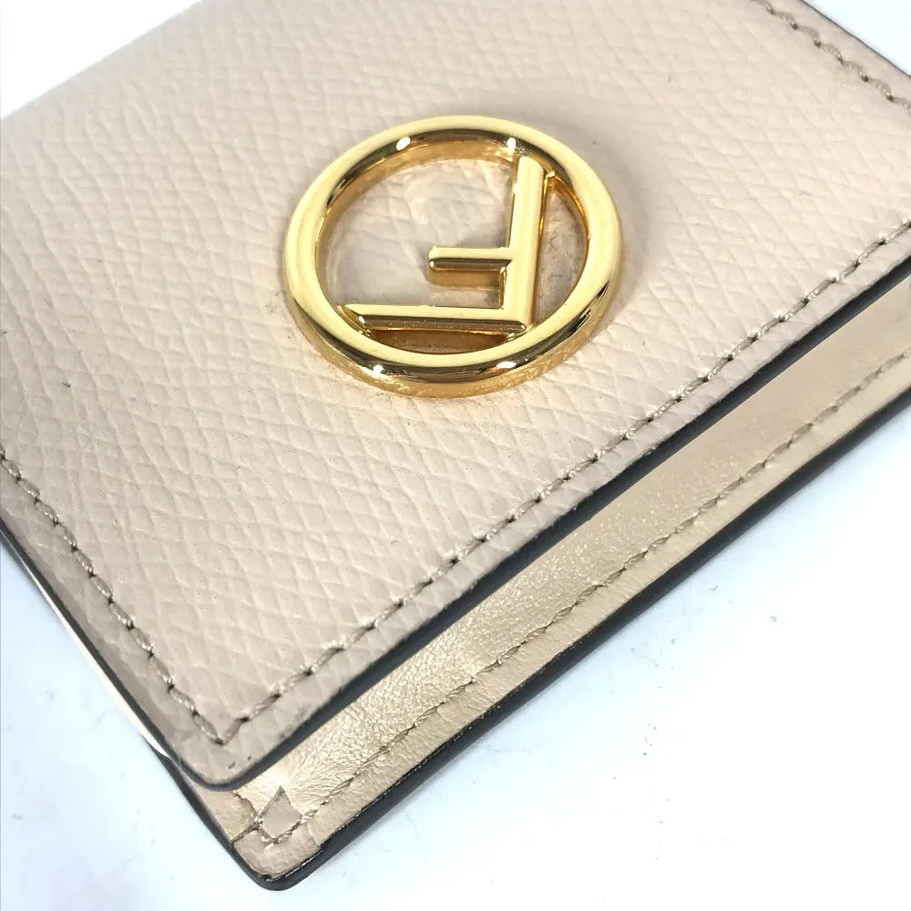 FENDI Coin case 8M0459 leather beige F's Women Used