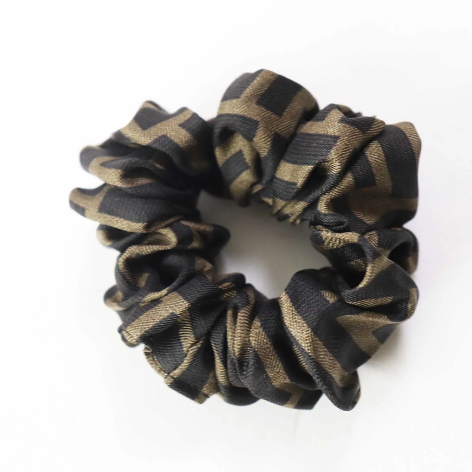 FENDI hair accessory silk Multi FF Logo Zucca Pattern Set of 2 scrunchies