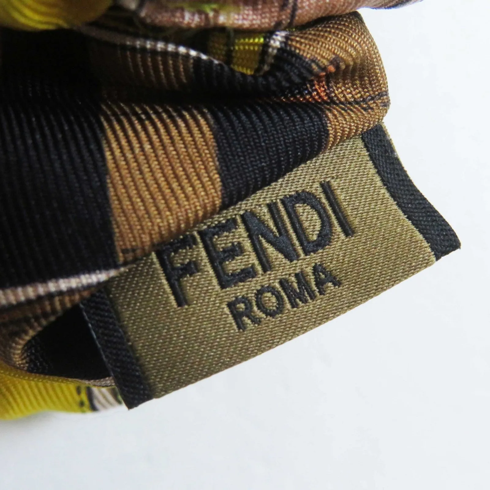 FENDI hair accessory silk Multi FF Logo Zucca Pattern Set of 2 scrunchies