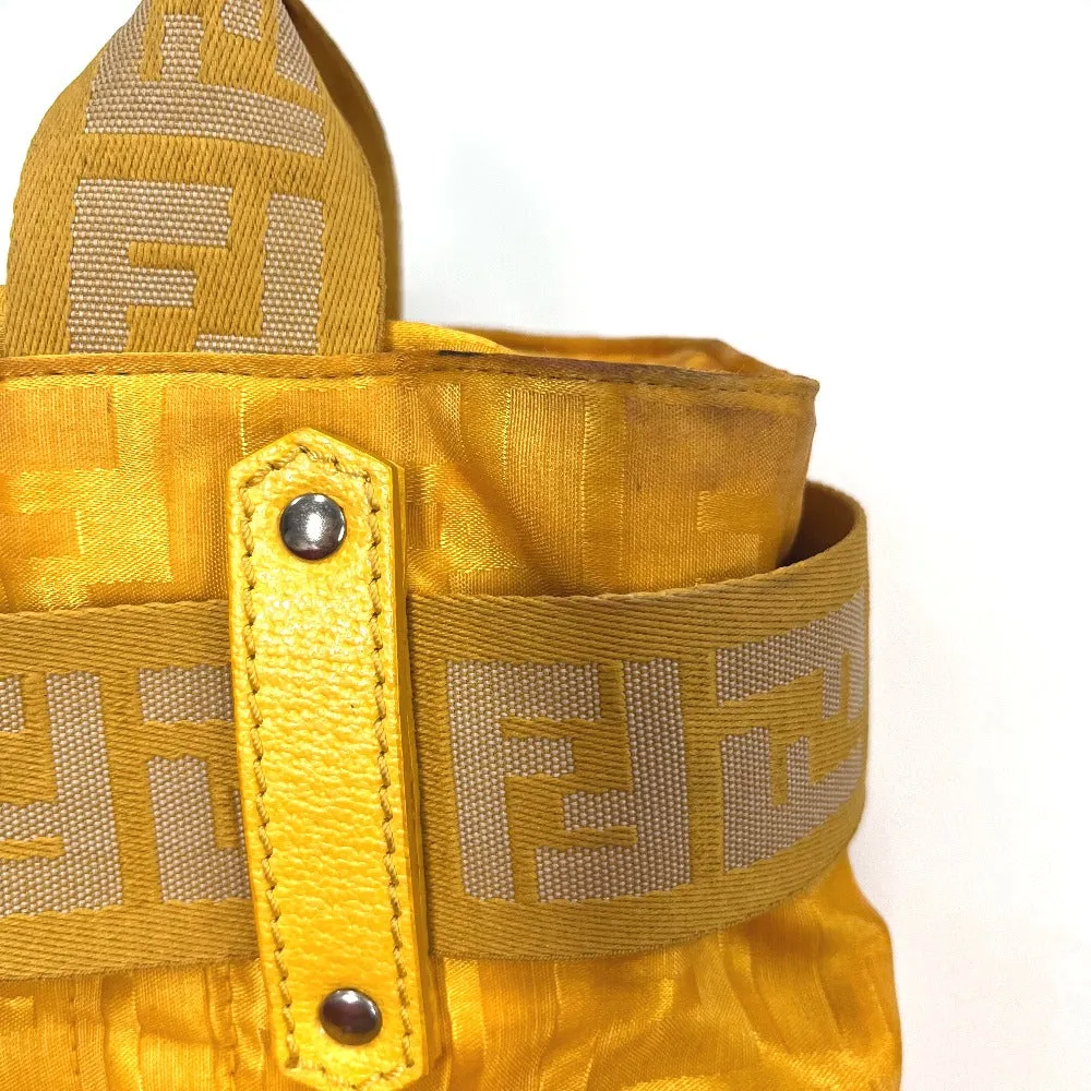 FENDI Handbag 8BH142 Nylon yellow FF Zucca Women Used
