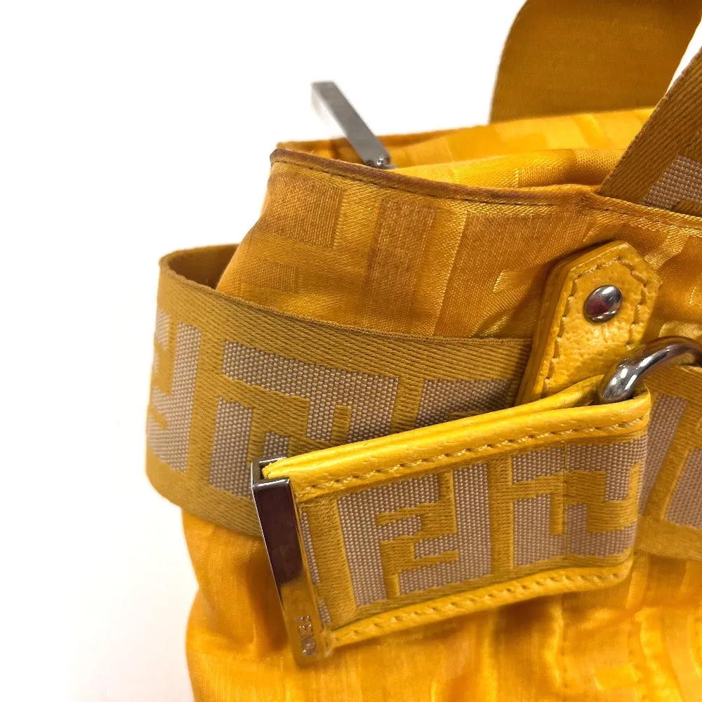 FENDI Handbag 8BH142 Nylon yellow FF Zucca Women Used