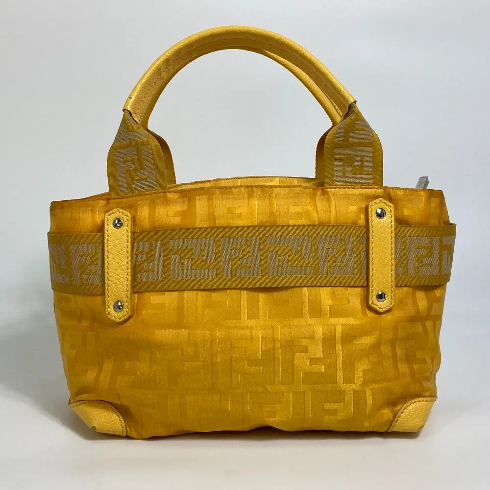 FENDI Handbag 8BH142 Nylon yellow FF Zucca Women Used