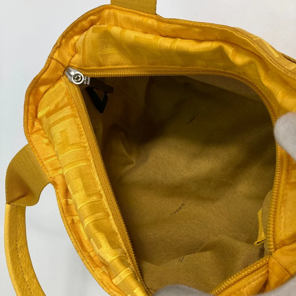 FENDI Handbag 8BH142 Nylon yellow FF Zucca Women Used