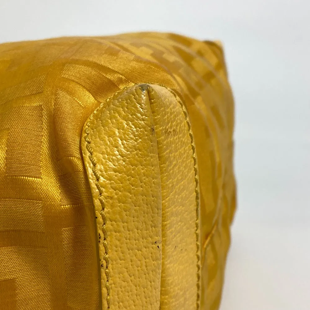 FENDI Handbag 8BH142 Nylon yellow FF Zucca Women Used
