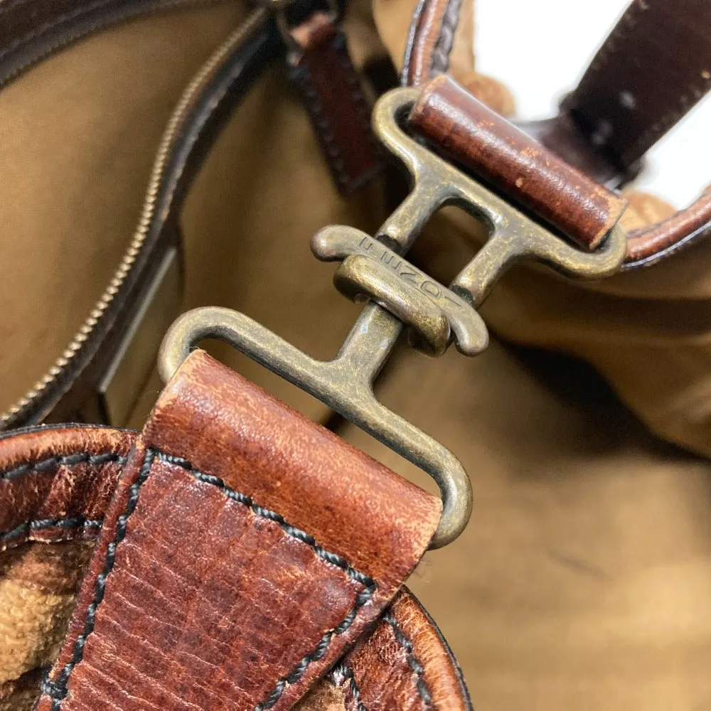 FENDI Handbag Bag Semi-Shoulder Bag Handbag Zucca FFPattern Logo Etnico Leather / suede Brown Women Used