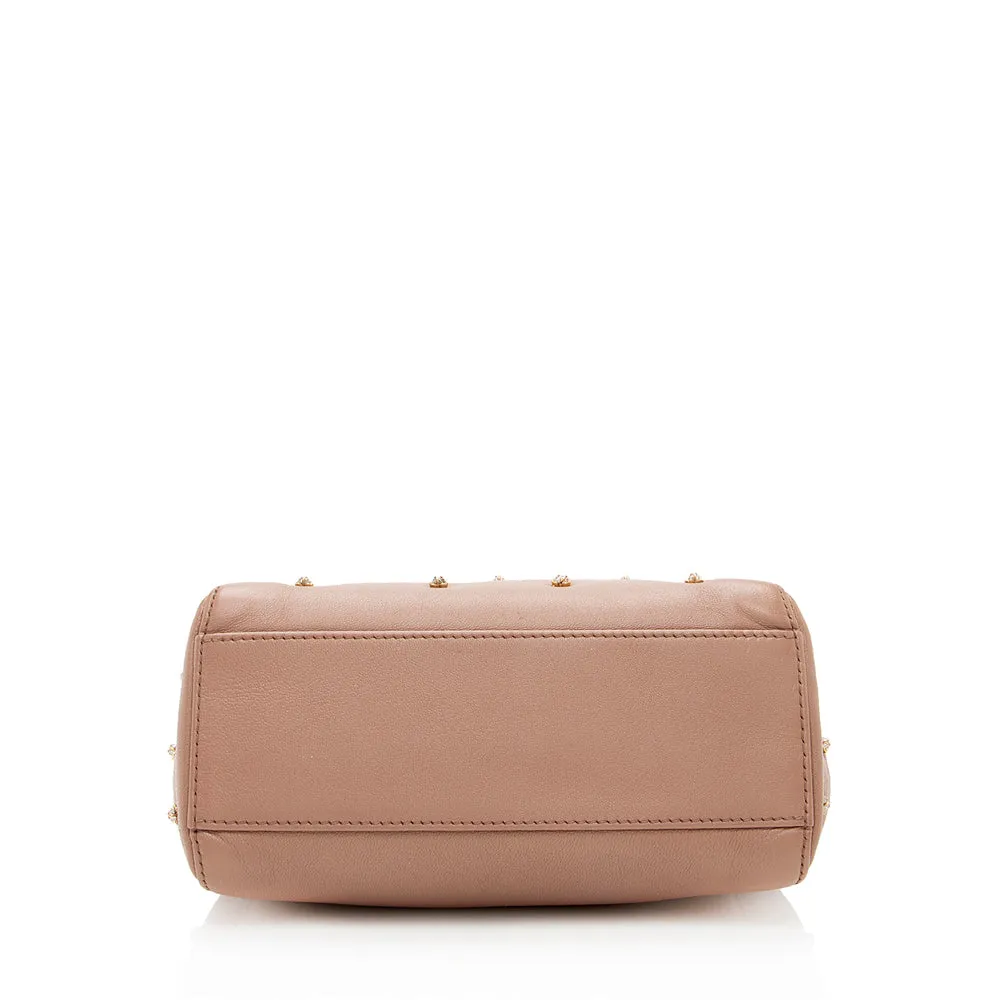 Fendi Leather Crystal Peekaboo XS Shoulder Bag (SHF-19840)