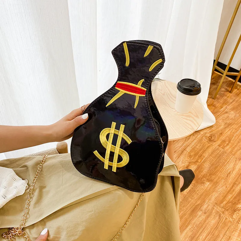 Funny Personality Embroidered Money Bag Messenger