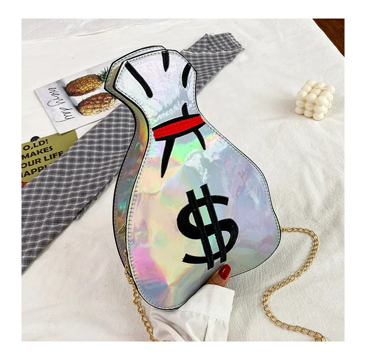 Funny Personality Embroidered Money Bag Messenger