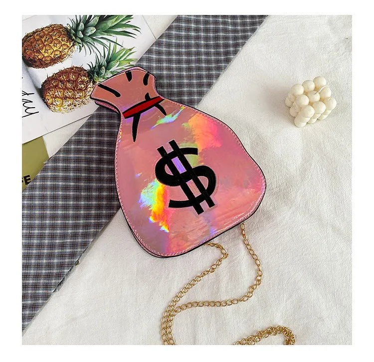 Funny Personality Embroidered Money Bag Messenger