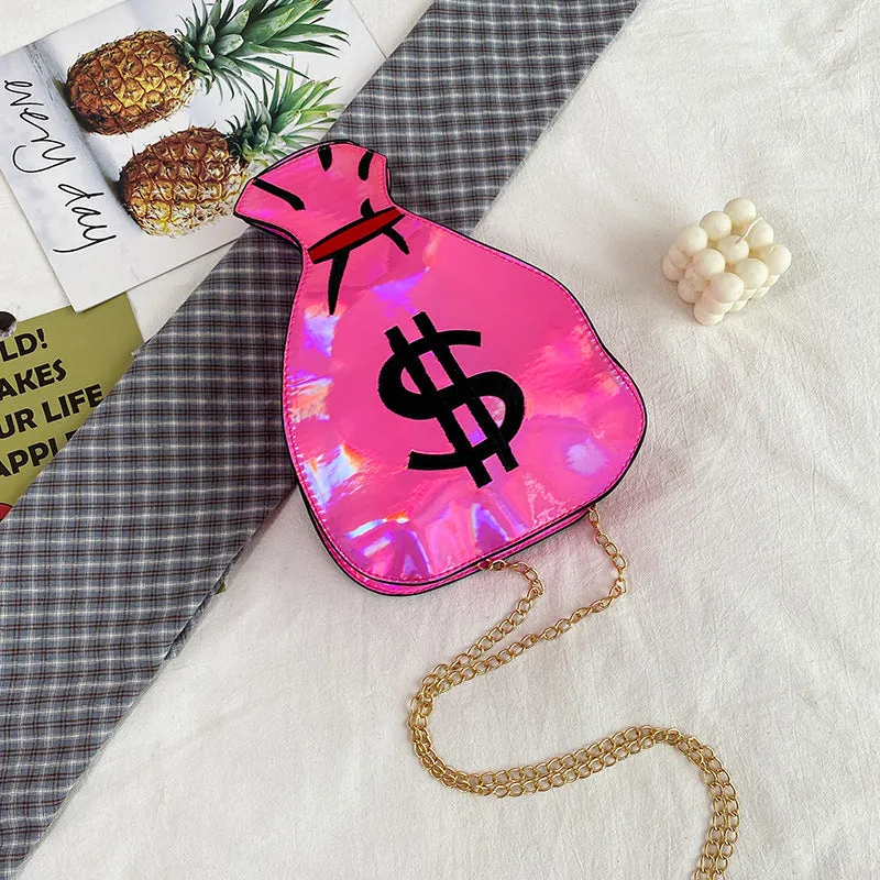Funny Personality Embroidered Money Bag Messenger