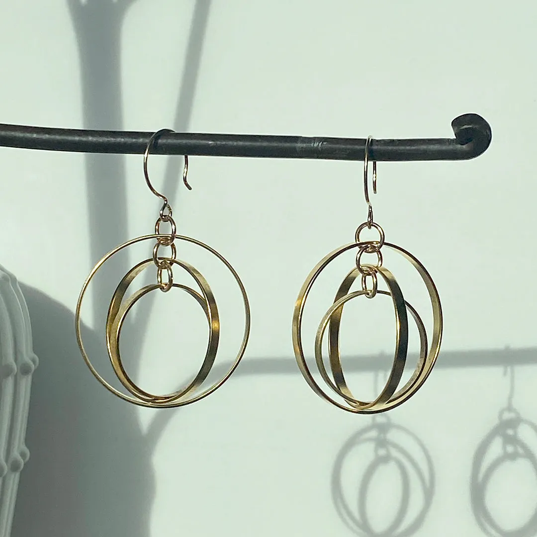 GLODEN ASTROLABE EARRINGS