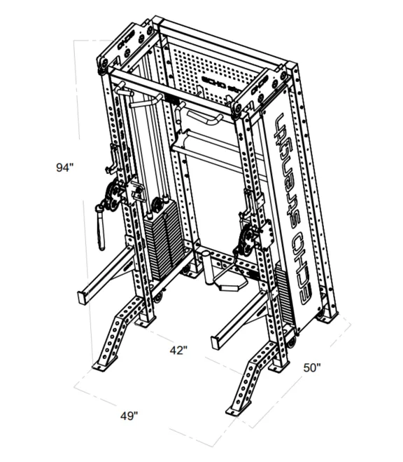 Half Rack Functional Trainer Combo