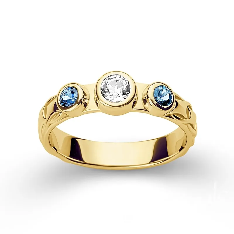 Handcrafted Ornamental Weave Band - Gold