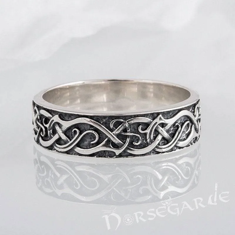 Handcrafted Urnes Ornamental Band - Sterling Silver