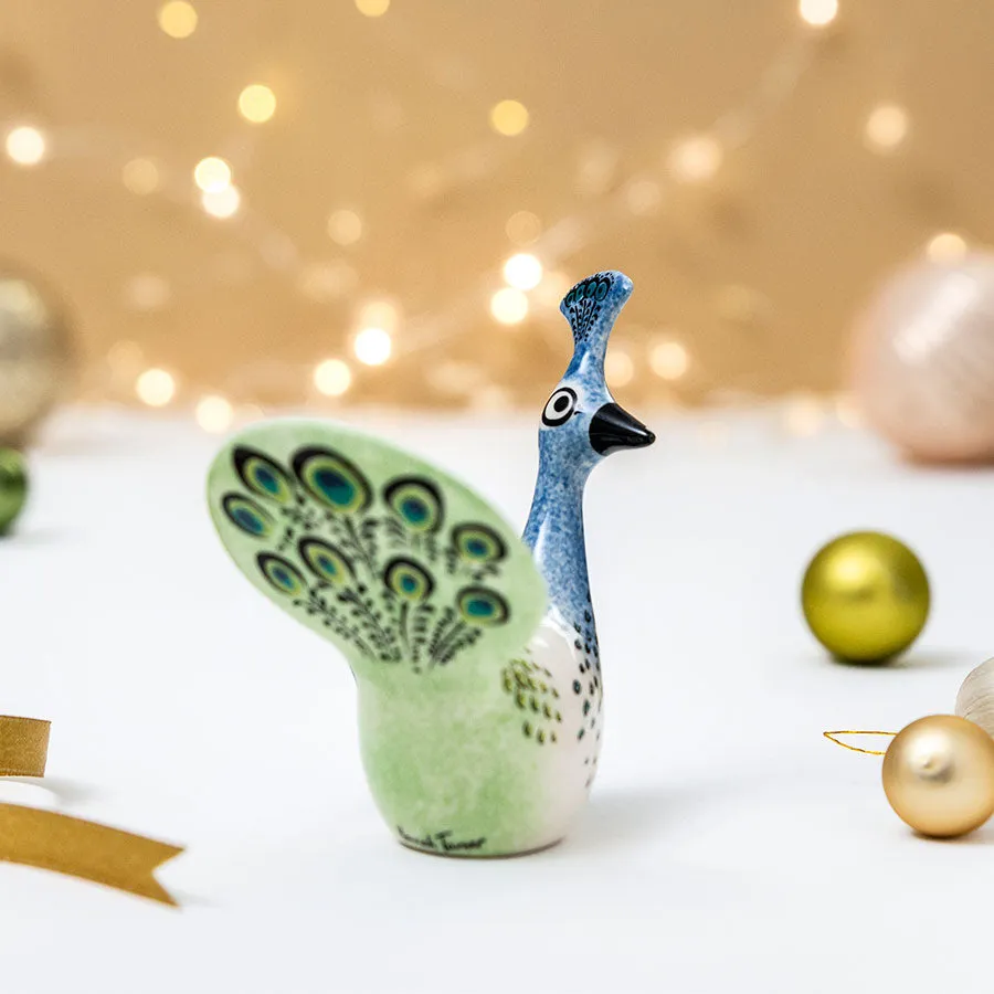 Handmade Ceramic Peacock Tree Decoration