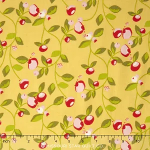 Hello Gorgeous - Gorgeous Vine Mustard Yardage