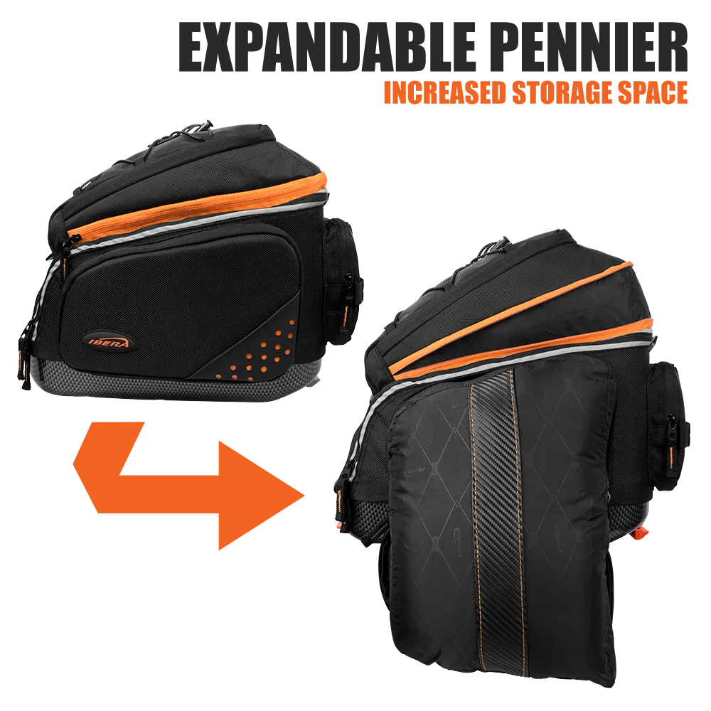 IBERA Bike Commuter Bag & Touring Carrier | IB-BA14-RA15