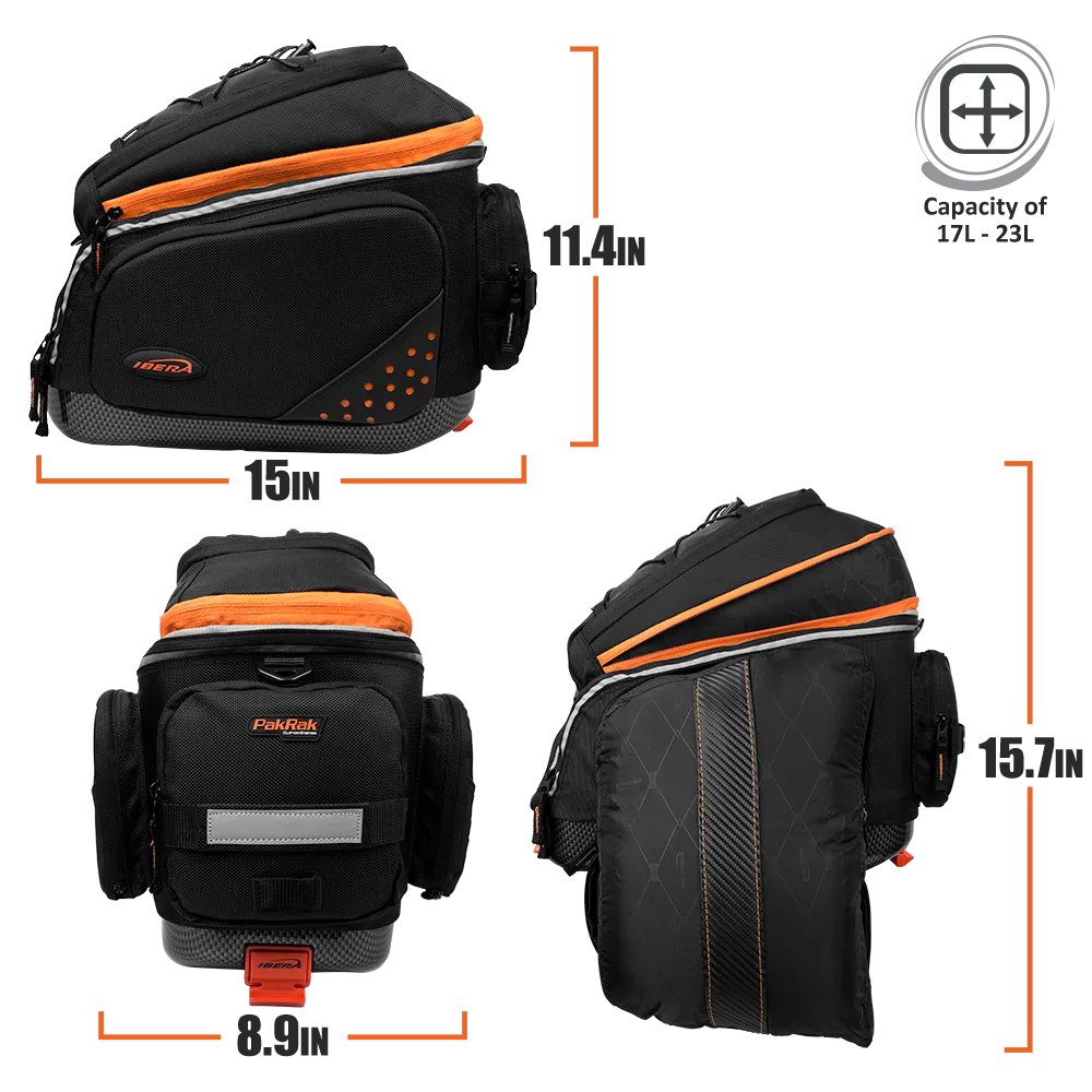 IBERA Bike Commuter Bag & Touring Carrier | IB-BA14-RA15