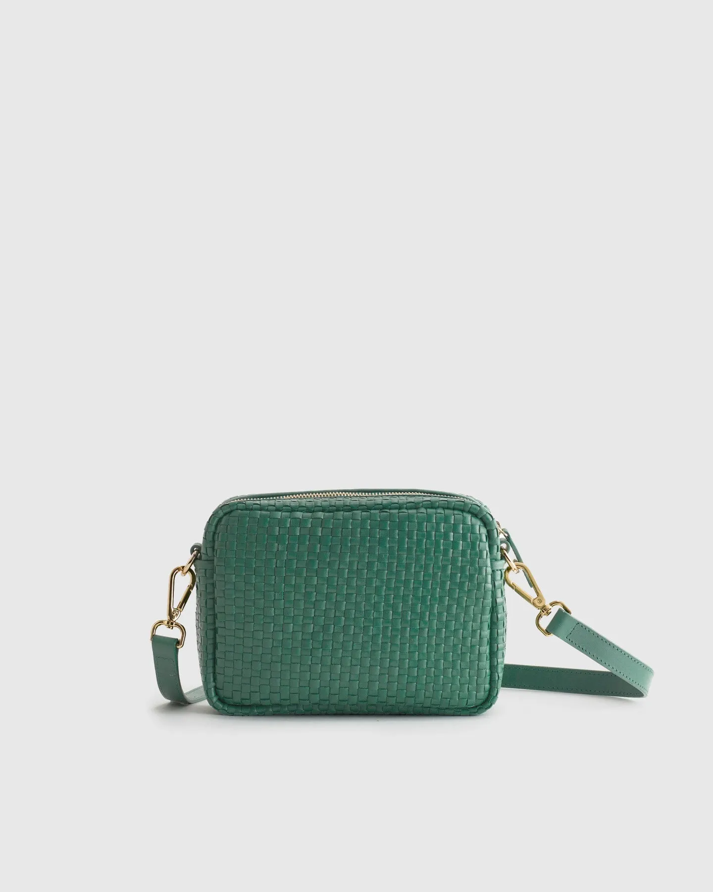 Italian Leather Handwoven Crossbody