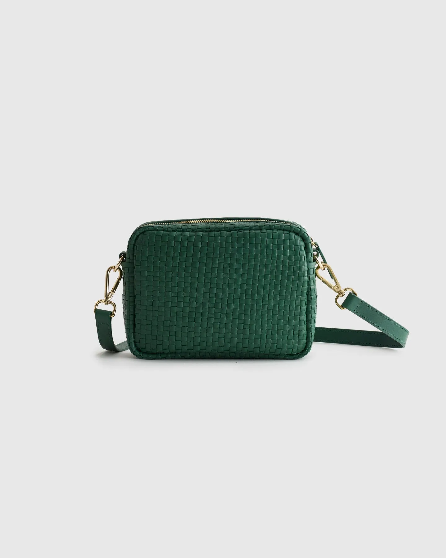 Italian Leather Handwoven Crossbody