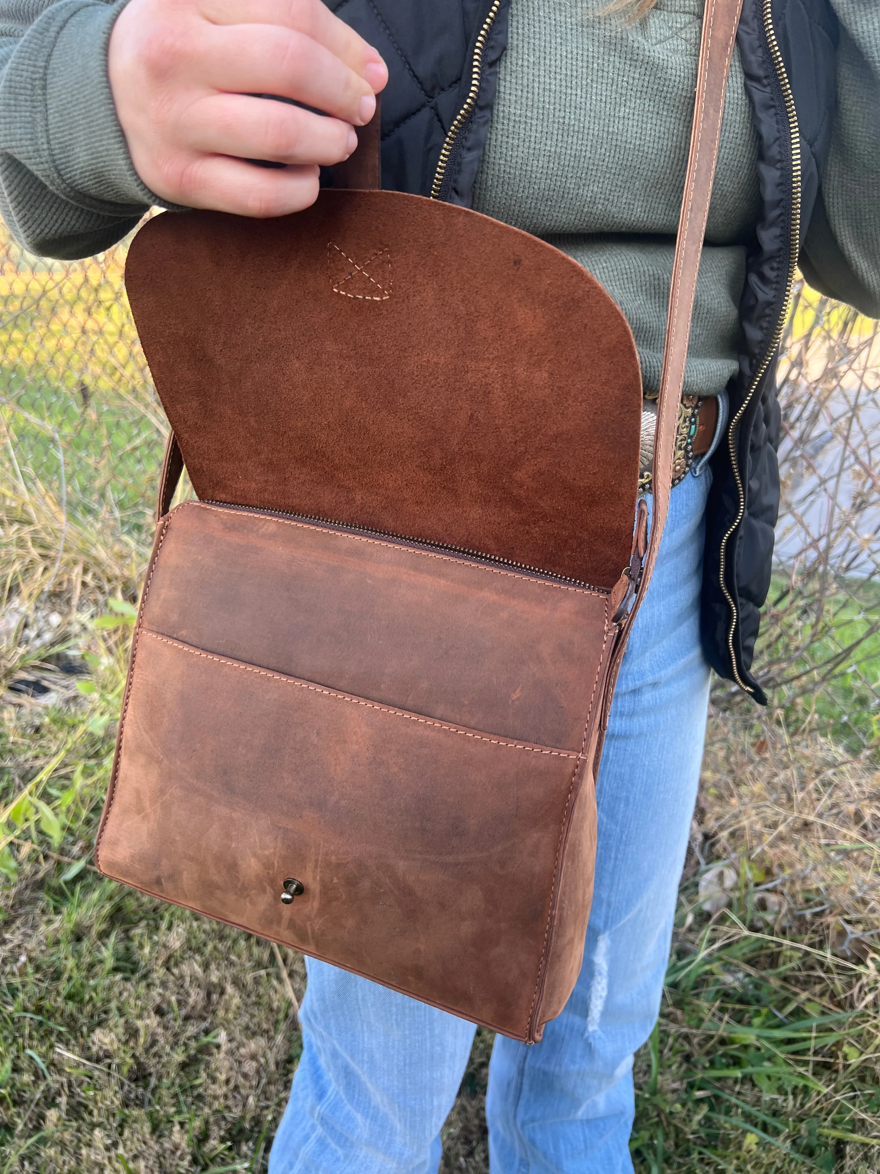 Leather Cross Body Bag 16346