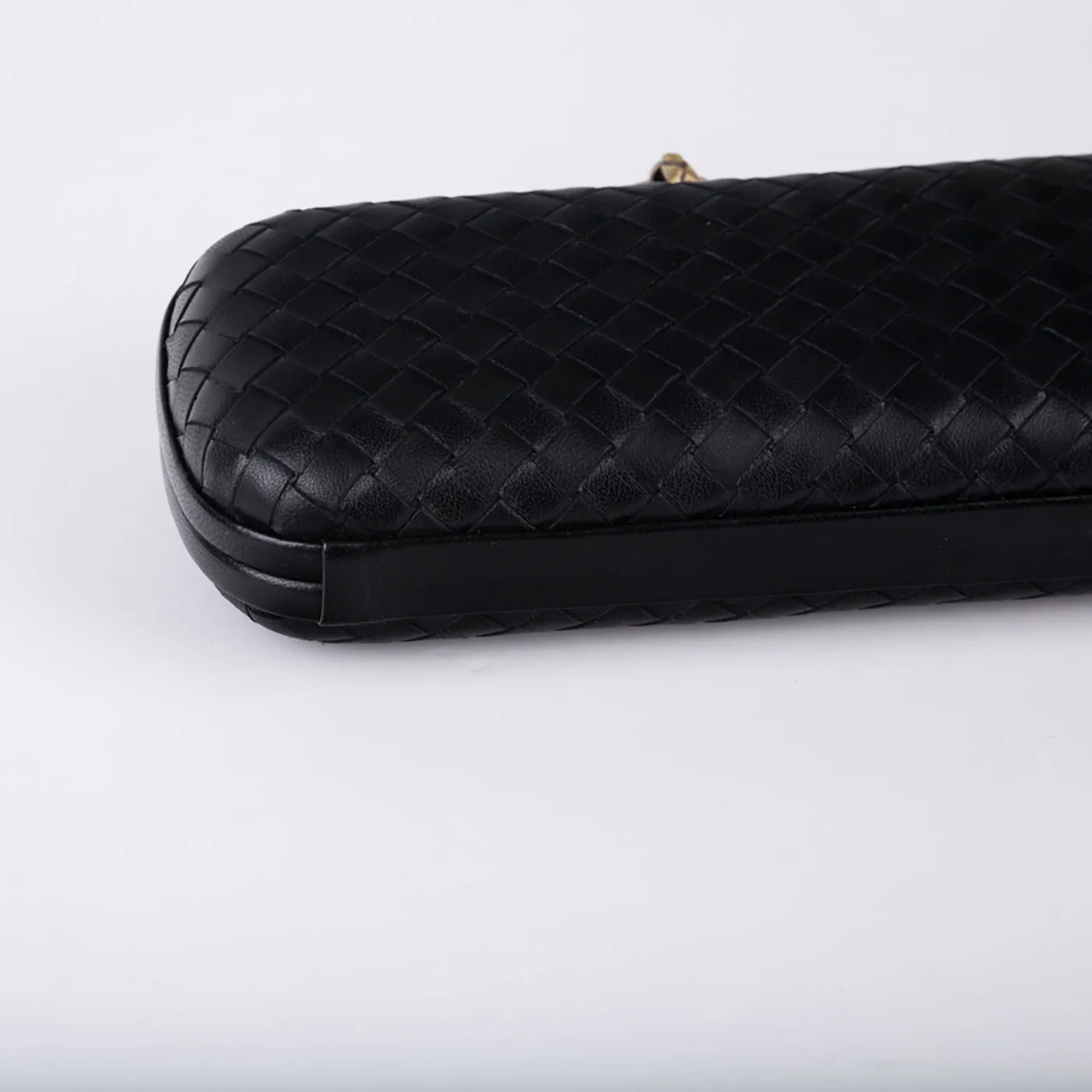Leather Stretch Knot Clutch