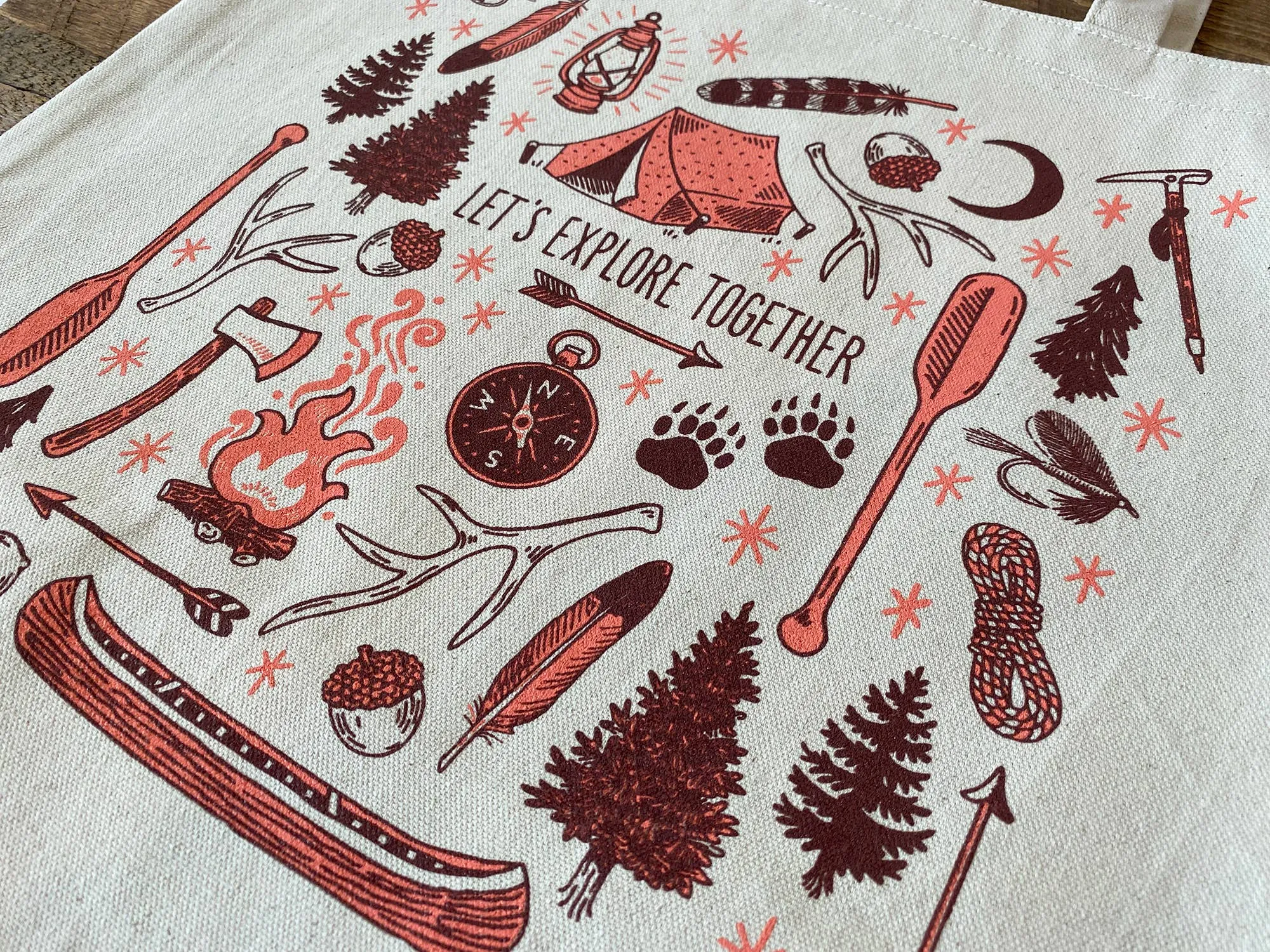 Let's Explore Together Tote Bag