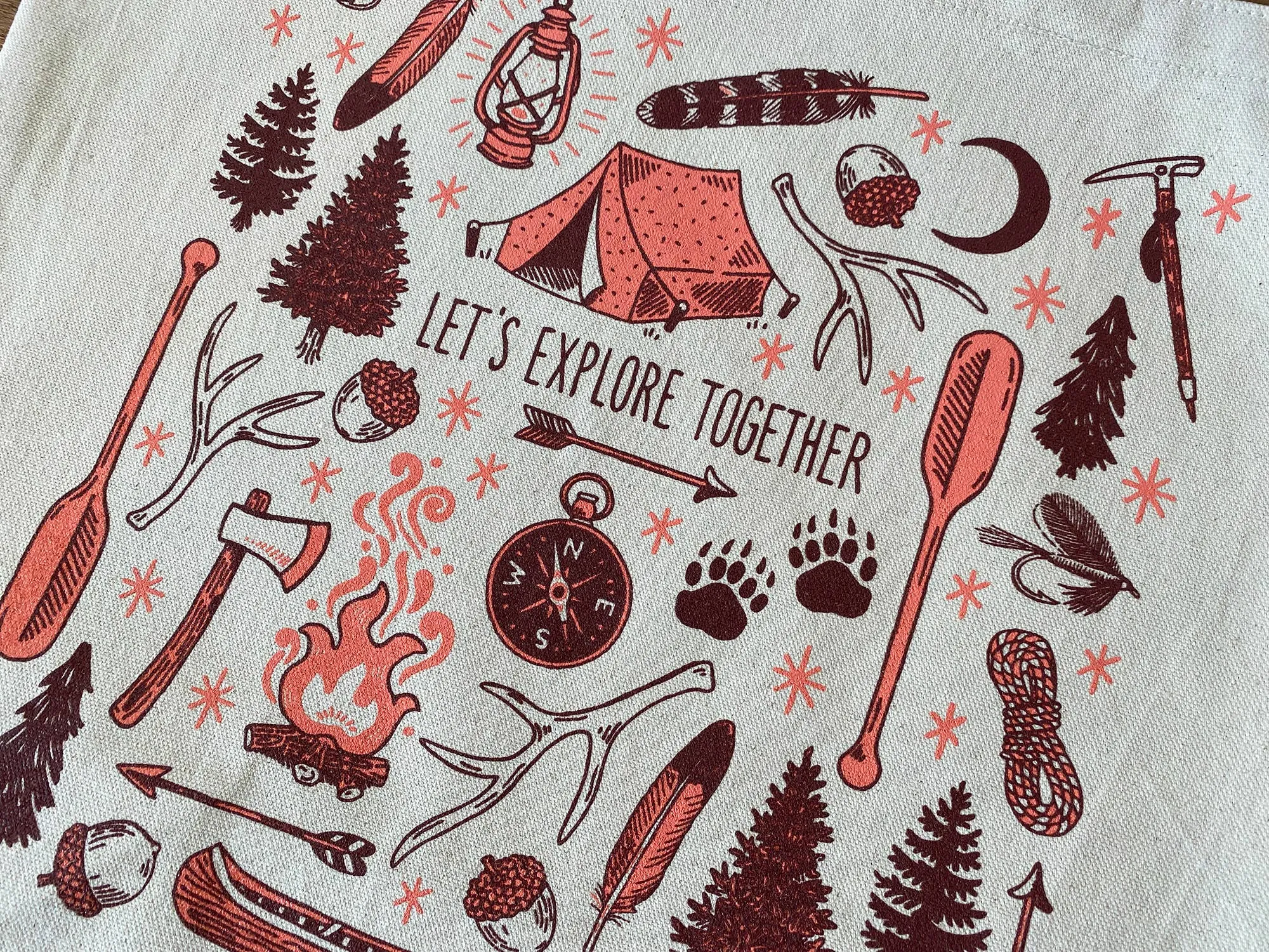 Let's Explore Together Tote Bag