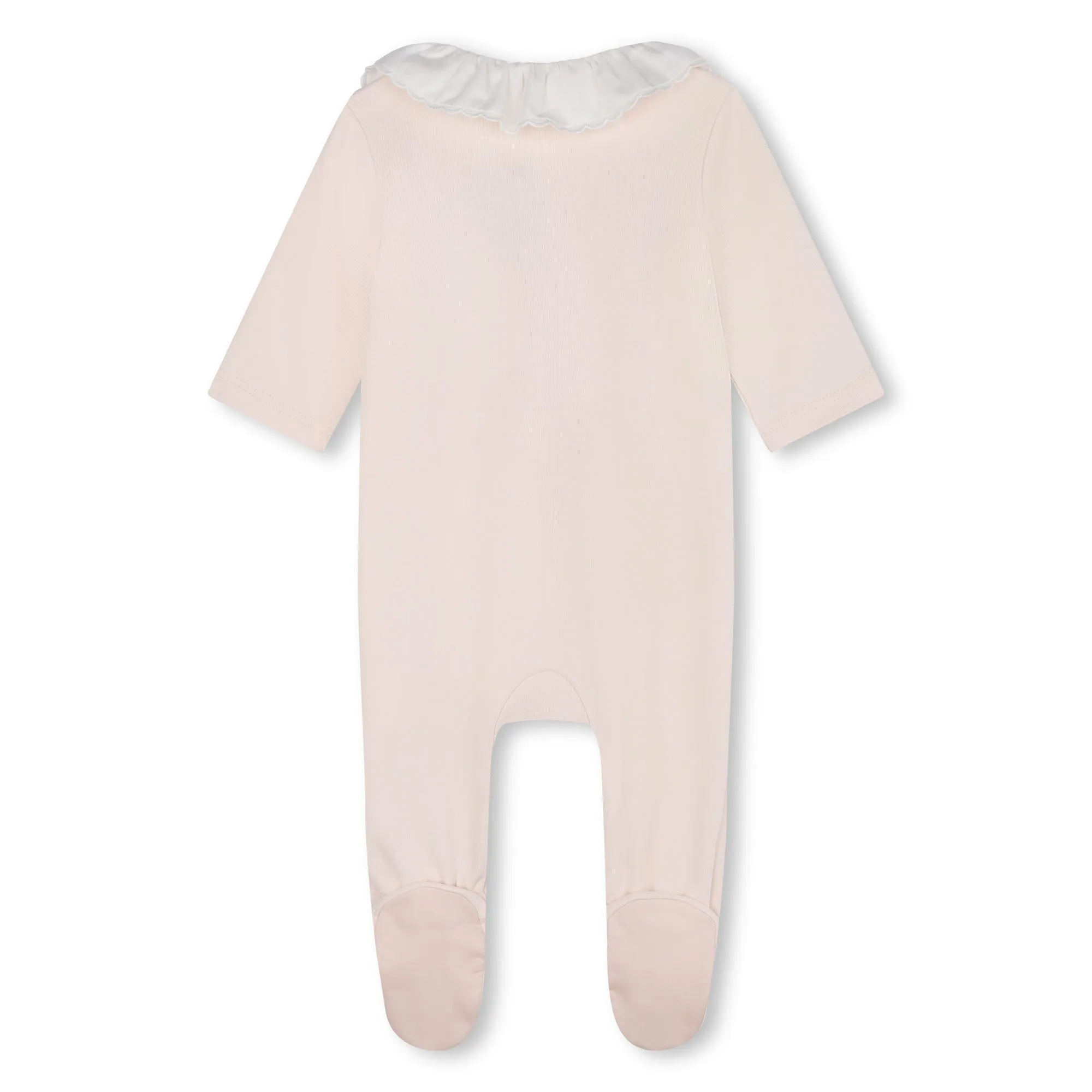 Light Pink Long Sleeve Footie   2 Bibs Set