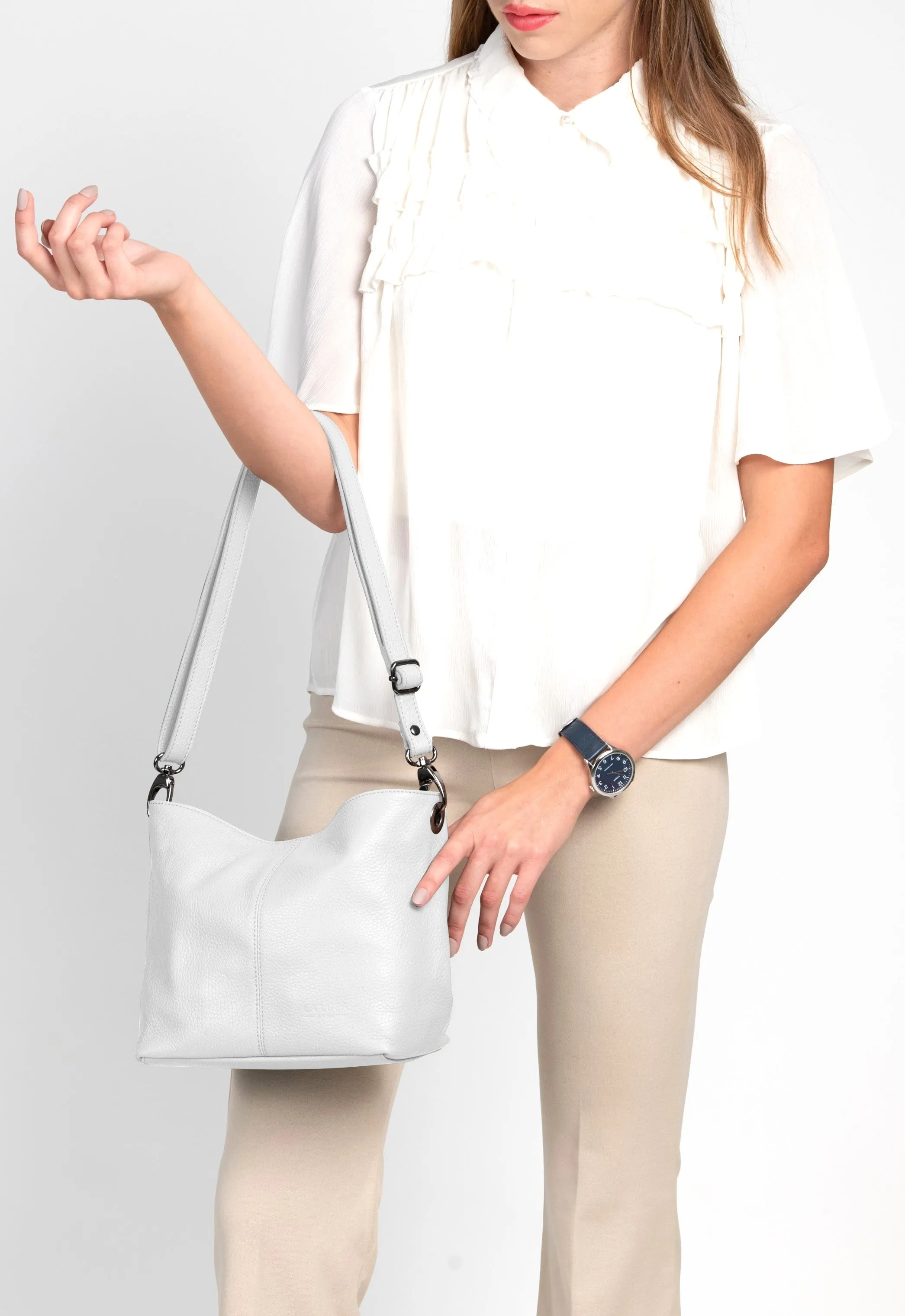 Lola Small Crossbody White