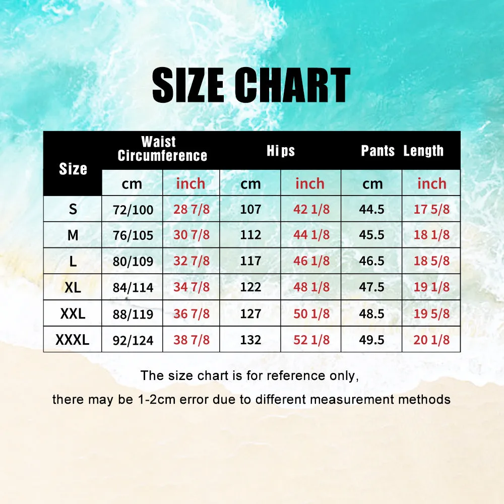 Men's Custom Face Shorts Custom Photo Beach Shorts Little Turtle Design