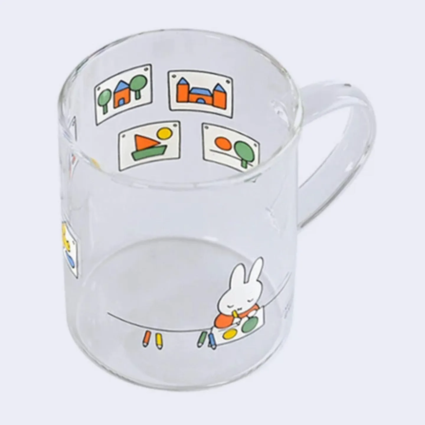 Miffy - Heat Resistant 330ml (11.1 oz) Drinking Glass Mug (Drawing)