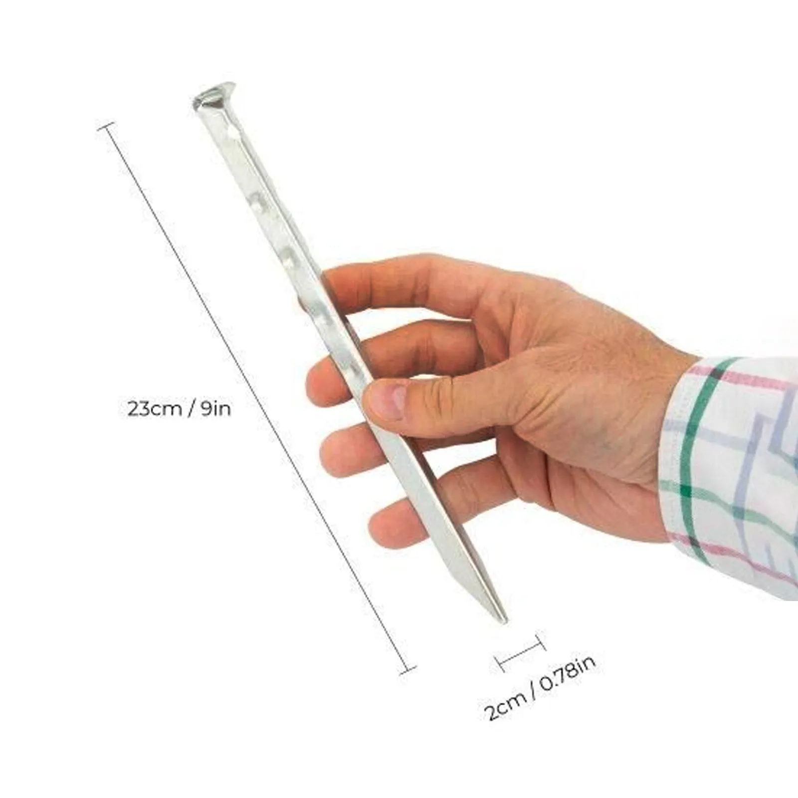 Milestone 9" Ripple Angle Silver Ground Pegs 10 Pack